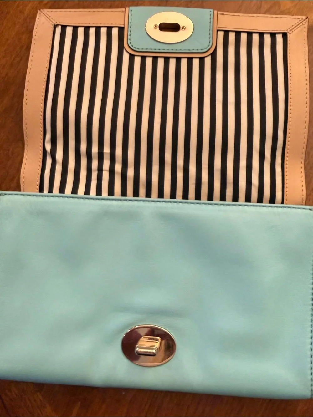 kate spade Hampton Road Julia Aqua Leather Crossbody Shoulder Clutch